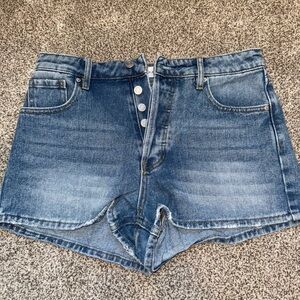 PacSun Blue Jean High Rise Festival Shorts